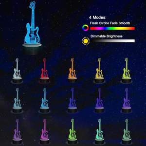 Luz Nocturna LED 3D con Ilusión Óptica Multicolor para Dormitorio de Bebés y Niños, Venta al por Mayor para Navidad - Product Image 4