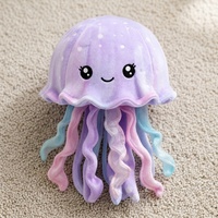Peluche Méduse Personnalisée Haut de Gamme, Mignonne, Rembourrée en Coton PP et Polyester, Fourniture en Gros OEM, Cadeau Promotionnel, Faveur de Fête pour Enfants