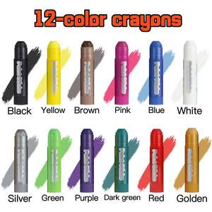 Pasteles al Óleo en Estuche Metálico Giratorio, Barras de Gouache Sólidas, Fáciles de Lavar, 12 Colores para Niños, <span class=keywords><strong>Pintura</strong></span> DIY y Suministros de Arte de Graffiti - Product Image 3