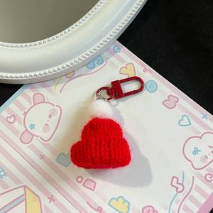 Cute Crocheted Mini Christmas Hat Keychain Handmade Crochet Bag Accessories Charms Korean Version Keychain DIY Crafts <b>Doll</b> Hats - Product Image 4