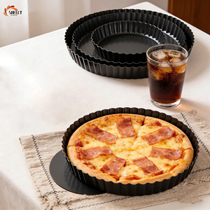 <span class=keywords><strong>Molde</strong></span> para Hornear Tartas Antiadherente de Acero al Carbono Premium de 9.5/10/11/12 Pulgadas XL, con Fondo Extraíble y Borde Acanalado - Product Image 3