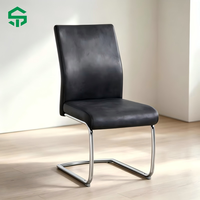 Chaises de salle à manger en PU de qualité supérieure avec structure métallique, design moderne pour salon – Vente chaude directe usine