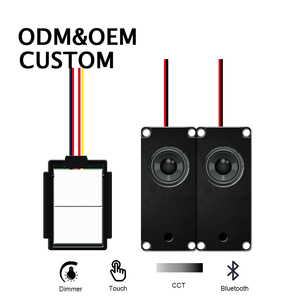 Tùy chỉnh 12V âm nhạc không dây máy nghe nhạc Đôi Nút cảm ứng cảm biến LED Dimmer Quy Nạp gương chuyển đổi có tính năng được xây dựng trong loa - Product Image 1
