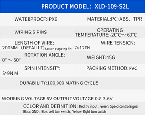 Trái & phải chỉ đạo/chuyển đổi 109-s2l + dọc Finger Shifter Xe đạp điện đốc ngón tay cái ga Scooter núm tự làm phần - Product Image 4