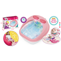 Kit de jouets sensoriels pour salon de manucure et spa des pieds, avec accessoires de spa et baignoire lumineuse pour enfants et filles