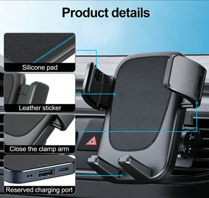 ที่ยึดโทรศัพท์บนแผงหน้าปัดรถยนต์แบบช่องลม-วัสดุ ABS ฐานหมุนได้และดีไซน์พกพาสะดวก - Product Image 2