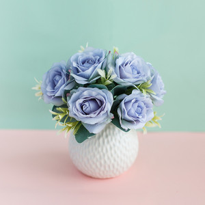 Fleurs artificielles en soie, décoration de table de mariage, plantes décoratives de sol exotiques - Product Image 4