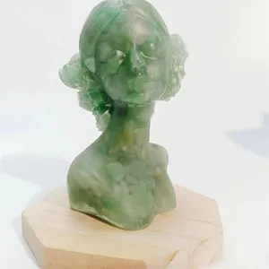 Schlussverkauf Energie-Kristall Meditation handgefertigte wunderschöne farbige Frauenstatue als Souvenir-Geschenk
