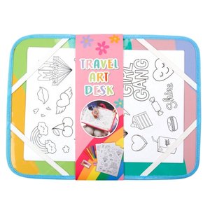 INTERWELL <span class=keywords><strong>Kit</strong></span> de bureau d'art de <span class=keywords><strong>voyage</strong></span> portable pour enfants comprenant des stylos <span class=keywords><strong>aquarelle</strong></span> crayons de couleur taille-crayon papiers A4 - Product Image 4