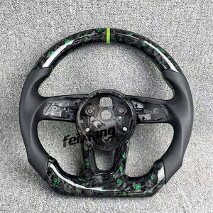 Kit de modification de volant <span class=keywords><strong>sport</strong></span> pour <span class=keywords><strong>Audi</strong></span> A4L/A6/A5/A3 <span class=keywords><strong>RS6</strong></span> Q7, cuir, fibre de carbone/carbone forgé - Product Image 3