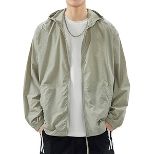 <span class=keywords><strong>Vêtement</strong></span> de protection solaire léger en soie glacée pour <span class=keywords><strong>homme</strong></span>, été, UPF50+, <span class=keywords><strong>anti</strong></span>-<span class=keywords><strong>UV</strong></span>, respirant, à capuche, 100% nylon, coupe ample - Product Image 5