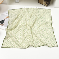 Bandana Katun Musim Panas 55X55Cm Syal Persegi Kecil Syal Bandana Dekoratif Cocok untuk Wanita Gaya Baru