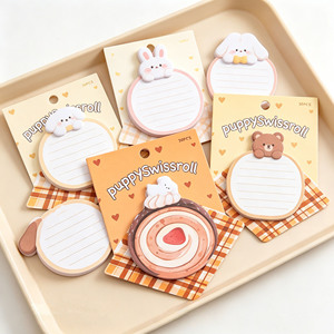 สมุดบันทึก PuppySwissroll 30 ชิ้น ดีไซน์ทรงกลม ลายสุนัขน่ารัก สำหรับจดบันทึกและข้อความ - Product Image 6
