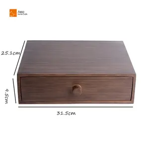 Luxury Factory Polyresin Bathroom Accessories 5-star Hotel Supplies Amenities Box Custom Resin Wood style Amenity box