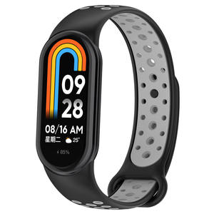 สายนาฬิกาข้อมือซิลิโคนสองสีสำหรับ Xiaomi Band 8/9 รุ่นสปอร์ต ขายดี - Product Image 3