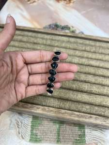 Brazalete de Plata de Ley Hecho a Mano con Múltiples Piedras, Ajustable, Estilo Vintage, Sin Níquel, Sin Plomo, Joyería Unisex - Product Image 2