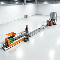 Granulateurs automatiques à une seule étape pour PET, PVC, PP, PE, HDPE, mini-machine de fabrication de granulés plastiques, extrudeuse plastique