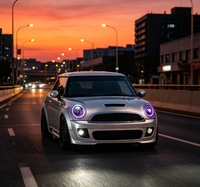 Nouveaux phares RGB 6000K 6000 Lumens 70W Ampoule H4 de remplacement pour Mini Cooper R56/R55/R57/R58 JCW CLUBMAN Cabriolet