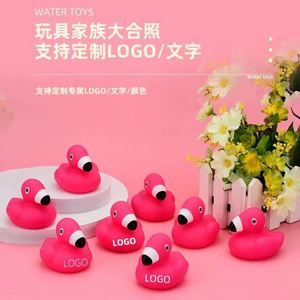 Red Flamingo Pvc Mini Wholesale Custom Ducks Christmas Rubber Duck Bulk Gifts - Product Image 2