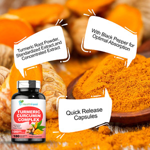 Cápsulas de Cúrcuma y Curcumina en Envase OEM, Contienen Extracto de Cúrcuma, Favorecen la Salud de las Articulaciones, Cápsulas de Curcumina para el Confort - Product Image 4
