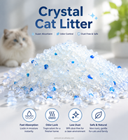 Litière pour chat en gel de silice de qualité supérieure, sable cristallin pour chat, 1,6 kg, haute absorption, contrôle des odeurs, vente en gros