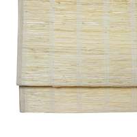 Stores romains tissés en paille naturelle résistants aux UV pour véranda ensoleillée et porte vitrée de patio