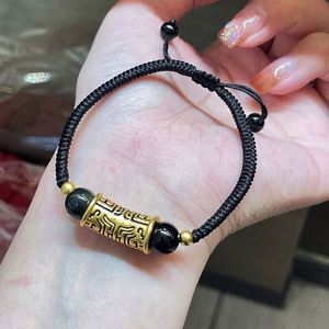 चीन 18k 25k की दुकान कोहनी ग्लूटानस टोटेम गोल्ड रेट्रो राष्ट्रीय प्रवृत्ति जोड़े लाल रस्सी बुने हाथ का पट्टा - Product Image 2