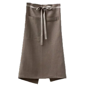 Sublimation Blanks Cotton Cafe Waist <strong>Apron</strong> for Adult Custom logo Kitchen Grey Women <strong>Half</strong> Length <strong>Apron</strong> - Product Image 1