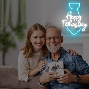 Letreros de Feliz Día del Padre, Letreros LED de Neón regulables con alimentación USB, luz ambiental para escaparates, luz decorativa para escaparates, luz indicadora de calle, 5V - Product Image 3