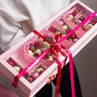 Boîte cadeau personnalisée en gros pour la Saint-Valentin, mariage, fête, avec fenêtre transparente, design en relief, pressions de fleurs personnalisables