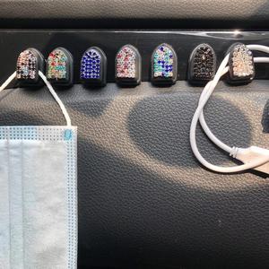 Mini gancho tachonado de diamante automático y la línea de datos del respaldo del <span class=keywords><strong>asiento</strong></span> y el gancho del <span class=keywords><strong>velo</strong></span> del automóvil - Product Image 4