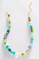 Haute qualité été nouveau Style Design Original guérison dopamine pierre naturelle collier coloré clavicule perle Bracelet pour les femmes