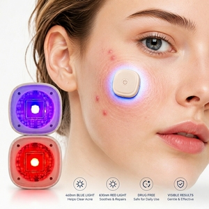 LED Acne Patch Disposable Blue Red Light Acne Treatment Patch for Acne Spot Care Plastic/Silicone 2in1 Eco-Friendly OEM Factory