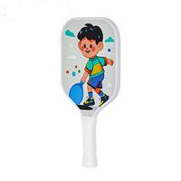 Raquette de pickleball en fibre de verre légère de 180 g, forme rectangulaire, pour enfants, cadeau pour débutants, personnalisable