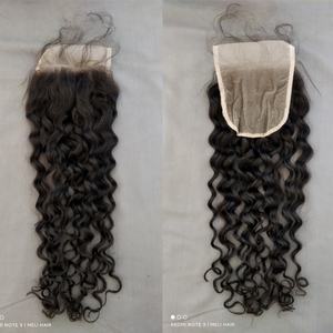 Cierre de Cabello Camboyano con Encaje HD, Cabello Virgen con Cutícula Alineada, Color Natural, Ondulado Profundo, Liso, 150% de Densidad - Product Image 4