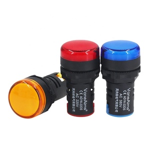 22Mm Led Signaallicht AD16-22DS Indicatielampje Rood Groen Blauw Wit Geel 220v110v 24v 12V Plastic Lamp