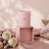 Bocaux à bougies ronds en verre personnalisés 6 oz 8 oz 10 oz, imprimés en sérigraphie, réutilisables, étanches, avec boîte pour mariage