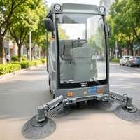 Balayeuse de voirie électrique grande taille, autoportée, pour extérieur