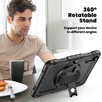 Étui en silicone robuste pour Xiaomi Redmi Pad 2 11 pouces avec bandoulière intégré à 360 rotation protecteur d'écran