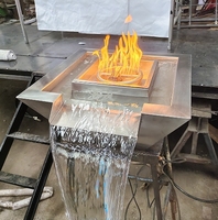 600mm Größe Fabrik Direkt verkauf Fernbedienung Gas verbrennung Edelstahl Wasser Feuerstelle