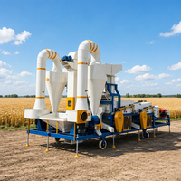 Nettoyeur de graines combiné haute efficacité, machine de nettoyage de graines, équipement de traitement des céréales durable, nettoyeur de graines commercial