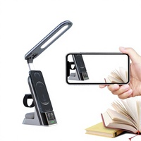 Lampe de bureau à charge sans fil magnétique 3 en 1 avec chargeur de téléphone 15W, support pour montre connectée et écouteurs, horloge, alarme, sortie Type-C