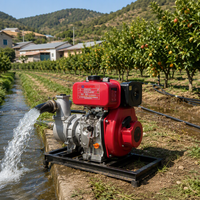 Moteur diesel monocylindre 5HP 296cc à démarrage double, directement de l'usine, pour pompe à eau, machines agricoles et de jardinage