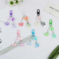 Lindo Colgante de Osito de Peluche con Forma de Corazón, Estrella y Lazo, Accesorio DIY para Teléfono Móvil/Auriculares, Llavero
