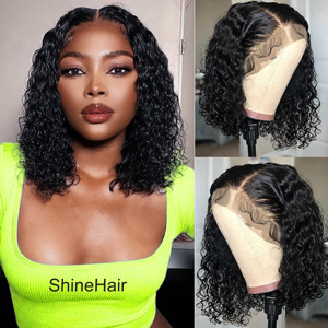 Peluca brasileña de corte Pixie cabello humano 13X1 pelucas delanteras de encaje rizado corto cabello humano pelucas rizadas cortas para mujeres negras cabello humano - Product Image 1