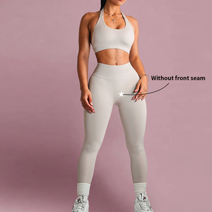 Bộ đồ tập thể thao nữ mới, thiết kế cao cấp, gồm 2 món, quần cạp cao, dành cho yoga và các hoạt động thể thao khác. - Product Image 6