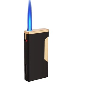 JX New Customized LOGO Classic Metal Windproof <strong>Lighter</strong> Butane Fuel Blue Flame Directly <strong>Blazing</strong> Business Matte Black Wholesale - Product Image 1
