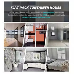 משרד prefab שטוח מיכל חבילה | אבטחה ניידת 20ft-עיצוב חצי מותניים עבור אתר אחסון ושימוש זמני - Product Image 3