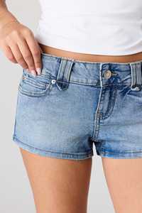Short en jean micro délavé coupe skinny taille basse décontracté respirant pour l'été - Product Image 4