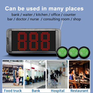 Sistema inalámbrico de cola de restaurante con pantalla digital y botón de recuperación, solución de gestión de paginación de restaurante - Product Image 3